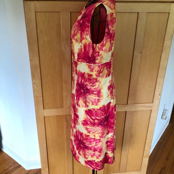 Alex Marie pink yellow floral sleeveless sheath Dress NWOT size 4 - Picture 3 of 8
